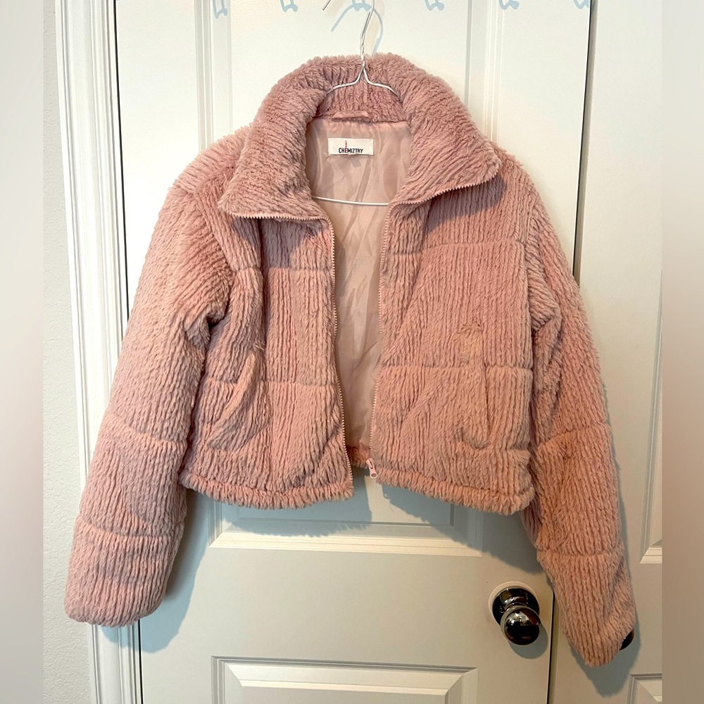 Pink Cropped Jacket